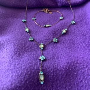 Park Lane bronze necklace and bracelet bundle set